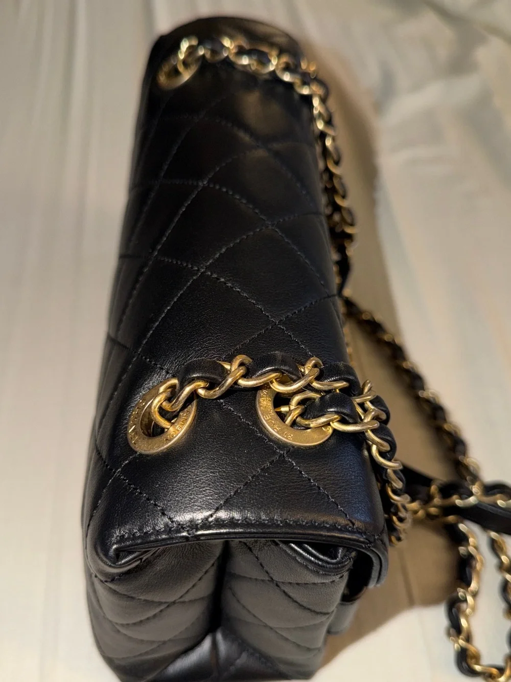 CHANEL black quilted